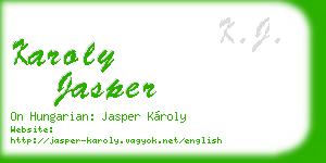 karoly jasper business card