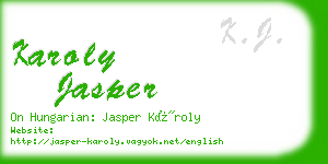 karoly jasper business card